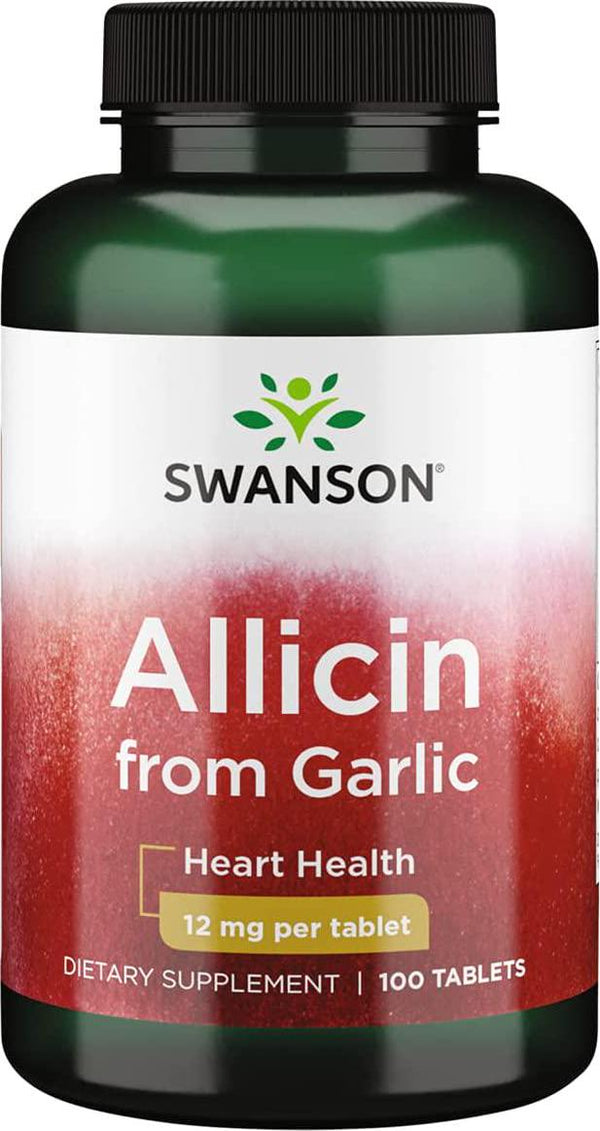 Swanson Maximum-Strength 100% Pure Allicin 12 Milligrams 100 Tabs