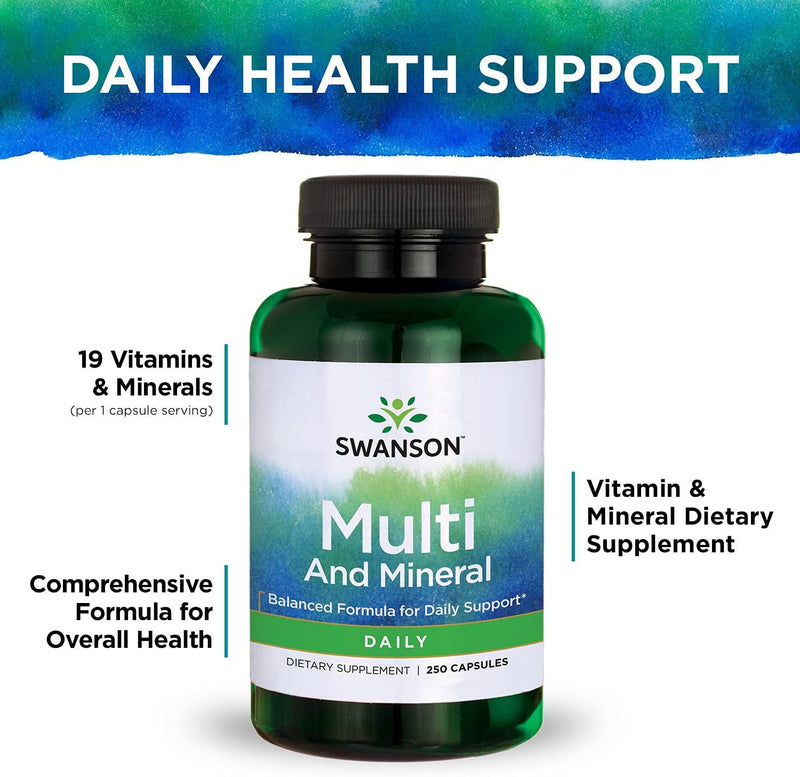 Swanson Multi and Mineral, Daily 250 Capsules