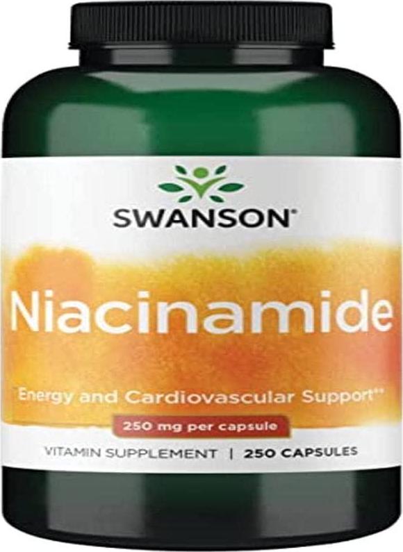 Swanson Niacinamide Carbohydrate Metabolism Joint Health Support 250 Milligrams 250 Capsules