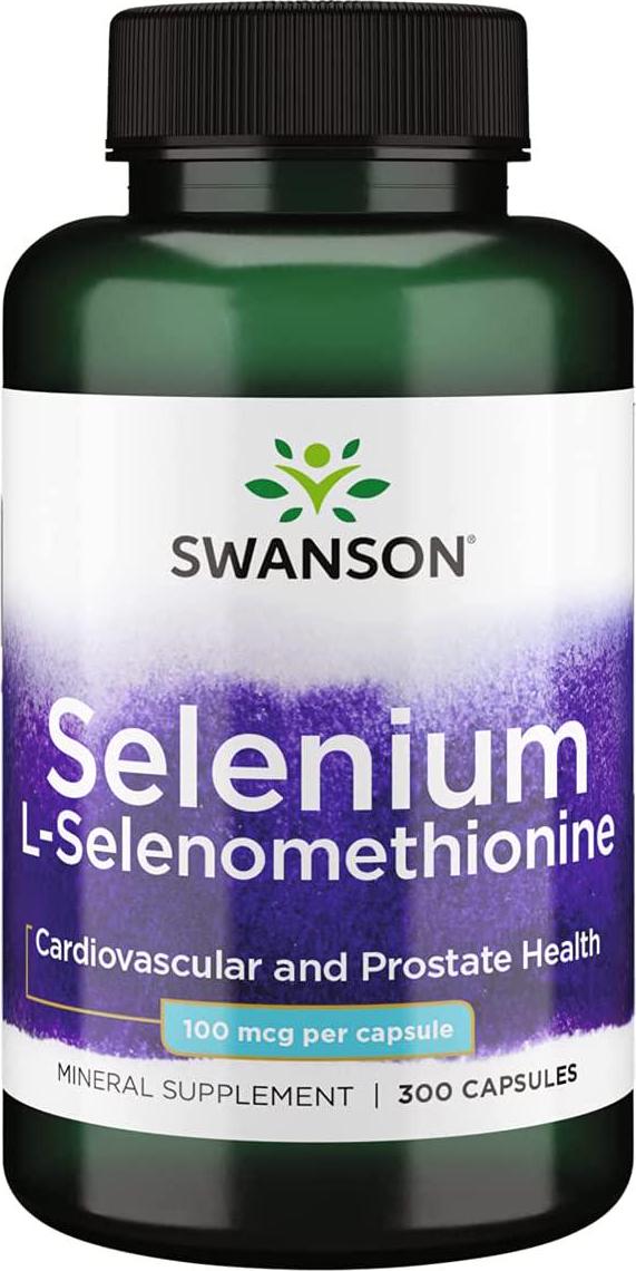 Swanson Premium Selenium 100 mcg 300 Capsules - Dietary Supplement