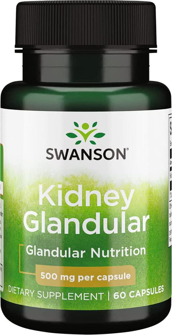 Swanson Raw Kidney Glandular 500 Milligrams 60 Capsules