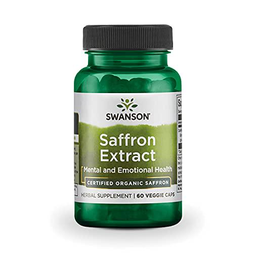 Swanson Saffron Extract-Herbal Supplement Promoting Mood Support -Natural Source of Eye Health Support and Weight Management-Organic Saffron Delivering 2% Safranal-(60 Veggie Capsules, 30mg Each)