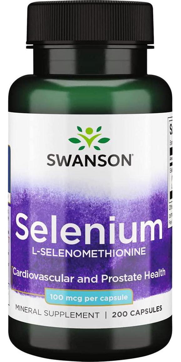 Swanson Selenium (L-Selenomethionine) 100 mcg 200 Capsules