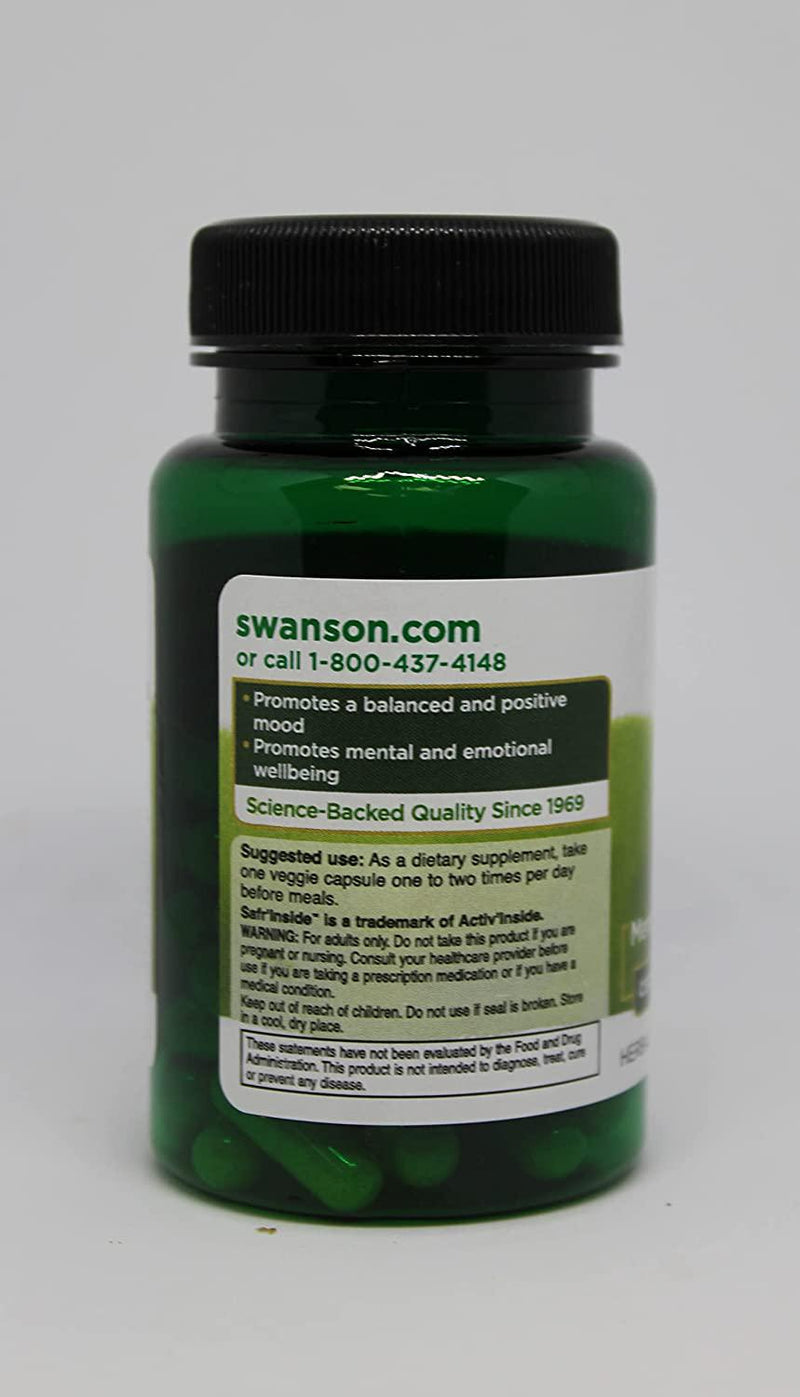 Swanson Superior Herbs Organic Saffron Extract 2% Safranal 30mg 60 Veggie Capsules