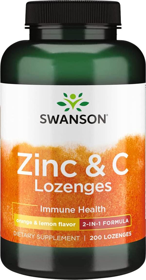 Swanson Zinc and Vitamin C Lozenges 25/100 Milligrams 200 Lozenges