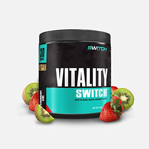 Switch Nutrition Vitality Switch Strawberry Kiwi Revitalising Super Greens Powder 225 g