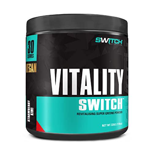 Switch Nutrition Vitality Switch Strawberry Kiwi Revitalising Super Greens Powder 225 g