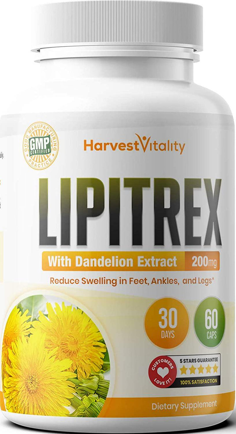 Swollen Feet and Ankles Lipitrex Helps Reduce Swelling in Legs and Feet from Water Retention, Edema, and Slows Your Ankles from Swelling - Best for an Ankle That is Swollen, Swollen Foot, Edema in Leg