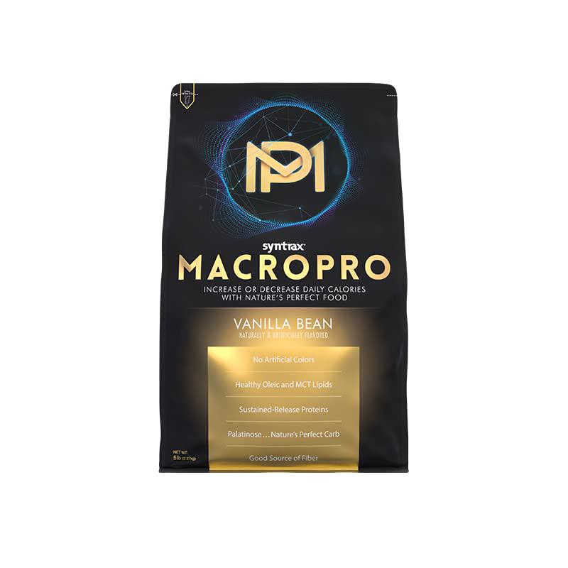 Syntrax MacroPro, Whey Protein, Naturally and Artificially Flavored, Healthy Oleic and MCT Lipids, Vanilla Bean, 5.0 lbs, Off White with Black Specks, SMPVA