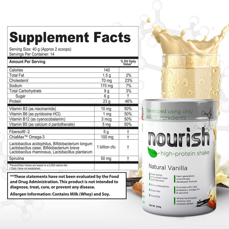 SystemLS Nourish High-Protein Vanilla Shake 580 g