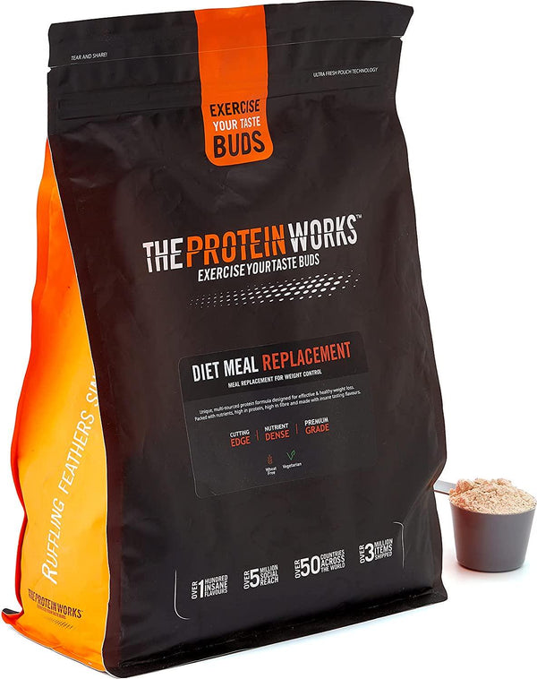 THE PROTEIN WORKS Complete Meal Replacement Shake | Nutrient Dense | Immunity Boosting Vitamins, Affordable | Healthy and Quick Diet Meal | Strawberries 'n' Cream | 2 kg