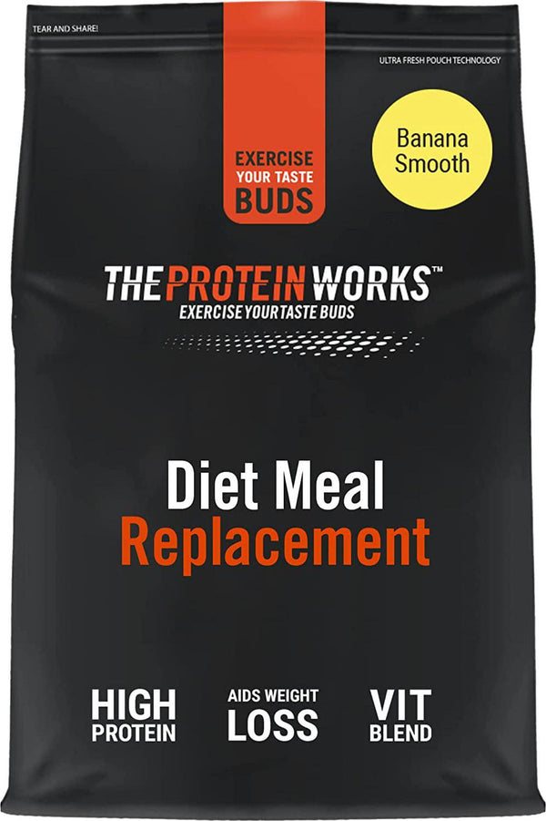 THE PROTEIN WORKS Complete Meal Replacement Shake | Nutrient Dense | Immunity Boosting Vitamins, Affordable | Healthy and Quick Diet Meal | Banana Smooth | 2 kg