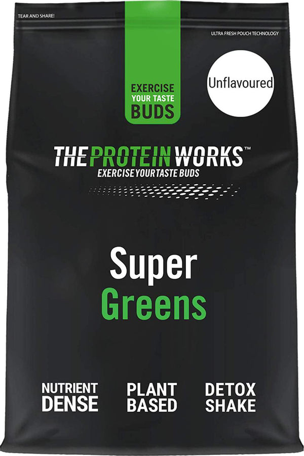 THE PROTEIN WORKS Super Greens Powder | Nutrient Dense Detox Shake | Supports Immune System | 100 Percent Vegan | Unflavoured | 1 kg