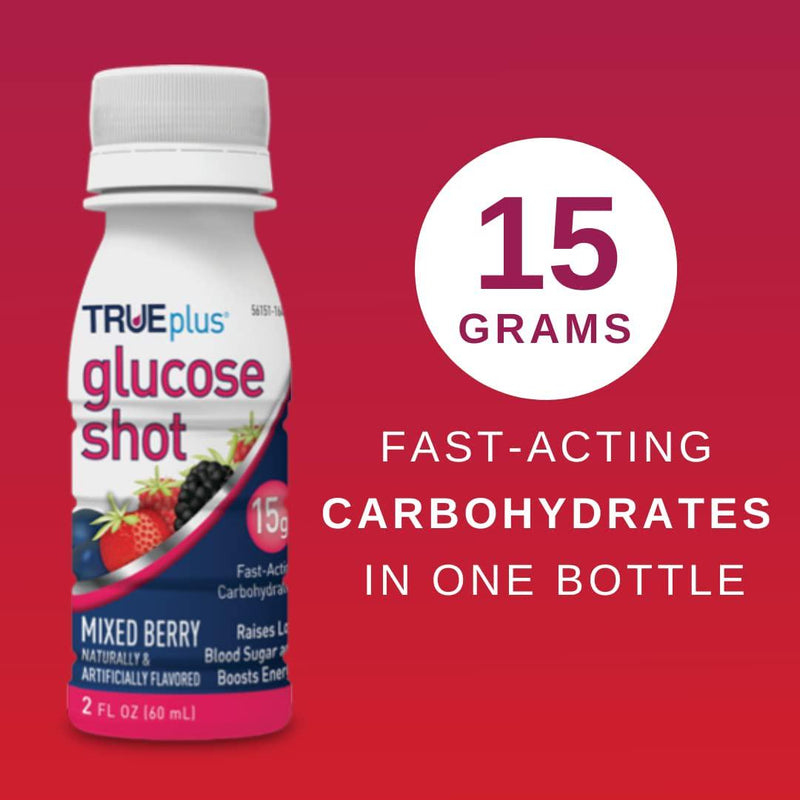 TRUEplusÂ Glucose Shots 6 bottles - Mixed Berry
