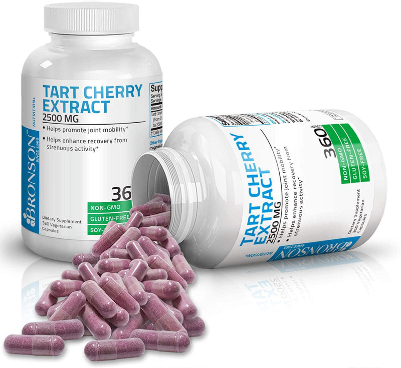 Tart Cherry Extract 2500 mg Vegetarian Capsules Premium Non-GMO Formula Packed with Antioxidants and Flavonoids, 360 Count