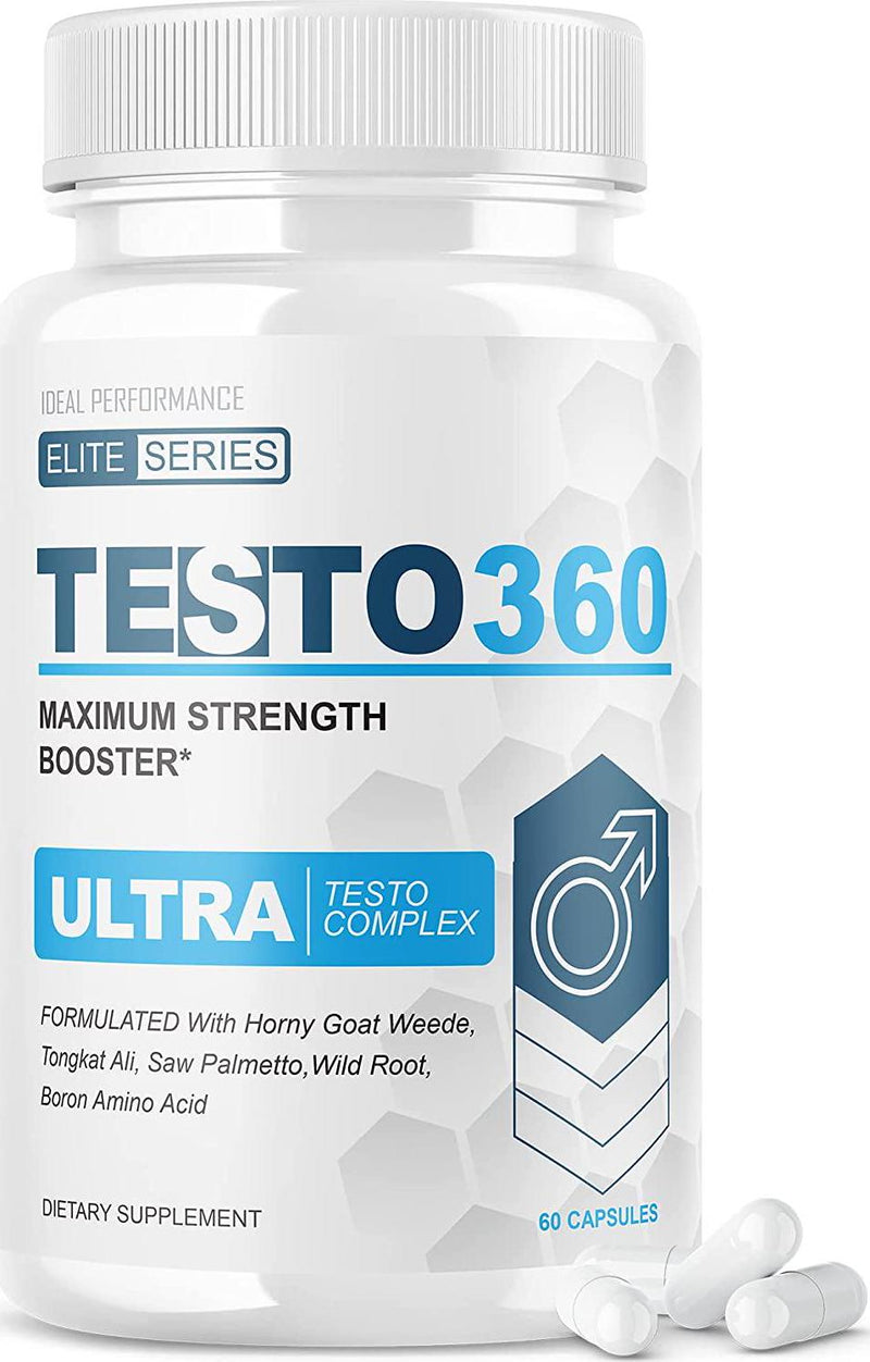 Testo 360 Ultra Pene Testo Complex para Hombres Elite Series pastillas Maximum Strength Pills (60 Capsules)
