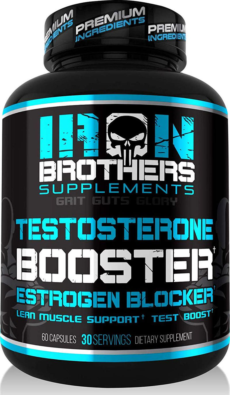 Testosterone Booster for Men with Estrogen Blocker - Natural Anti-Estrogen Supplement to Increase Libido and Strength - Boost Muscle Growth and Weight Loss - Indole 3 Carbinol and Tribulus -60 Capsules