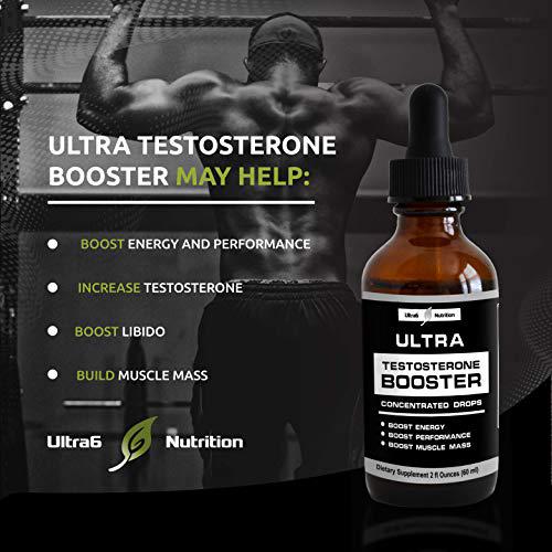Testosterone Booster Drops. Testosterone Liquid Supplement w/ Tongkat Ali + Tribulus. Testosterone for Men + Women. Enhances Muscle Recovery, Stamina and Endurance. Best Testosterone Booster for Men