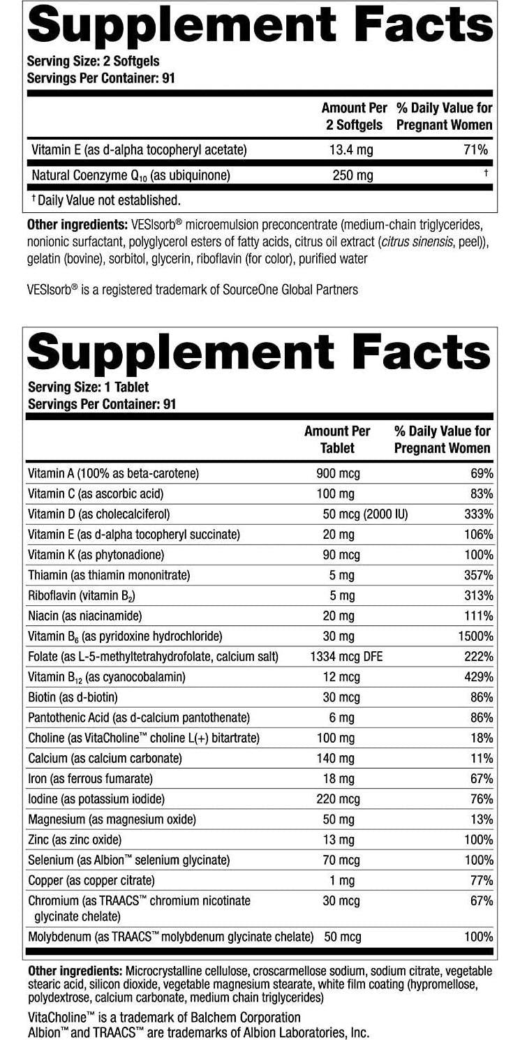 TheraNatal OvaVite Preconception Prenatal Vitamins (91 Day Supply)