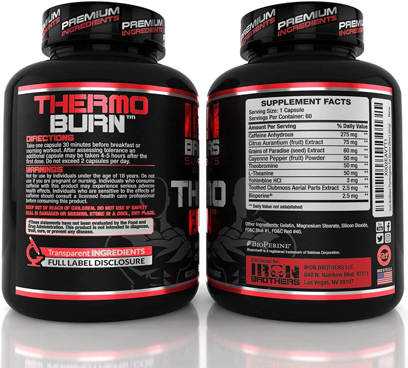 Thermogenic Fat Burners for Men / Women - Strongest Appetite Suppressant for Weight Loss - Metabolism Boosting - Hardcore Carb Blocker and Focus Supplement - Keto Pills - 60 Veggie Capsules