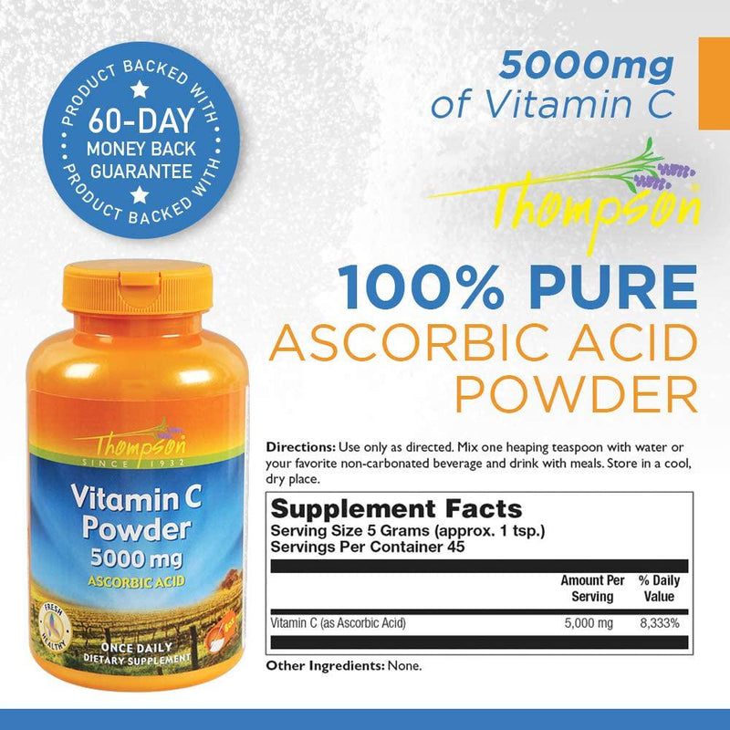 Thompson Vitamin C Powder -- 5000 mg - 8 oz