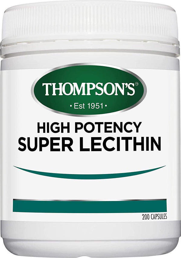 Thompson's High Potency Super Lecithin Capsules, White, 200 Count