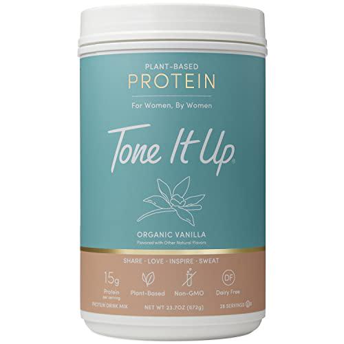 Tone It Up Plant Based Protein Powder - Organic Pea Protein for Women - Sugar Free, Gluten Free, Dairy Free and Kosher - 15g of Protein