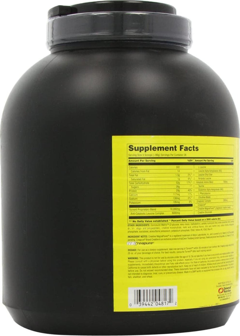 Torrent Post Workout Recovery Supplement: 52g Carbs, 20g Protein and 1