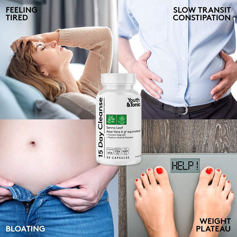 Total Body Cleanse Detox for Women and Men to Flush Out Residual Waste and Excess Water Weight | Colon Kidney Urinary Tract and Fluid Loss Support | Diuretic Pills for Belly Bloat and Swelling to Feel Lighter