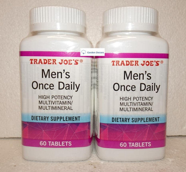 Trader Joe s Men s Once Daily High Potency Multivitamin/Multimineral Dietary Supplement 60 Tablets (Two Bottles)