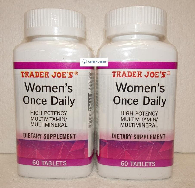 Trader Joe s Women s Once Daily High Potency Multivitamin/Multimineral Dietary Supplement 60 Tablets (Two Bottles)