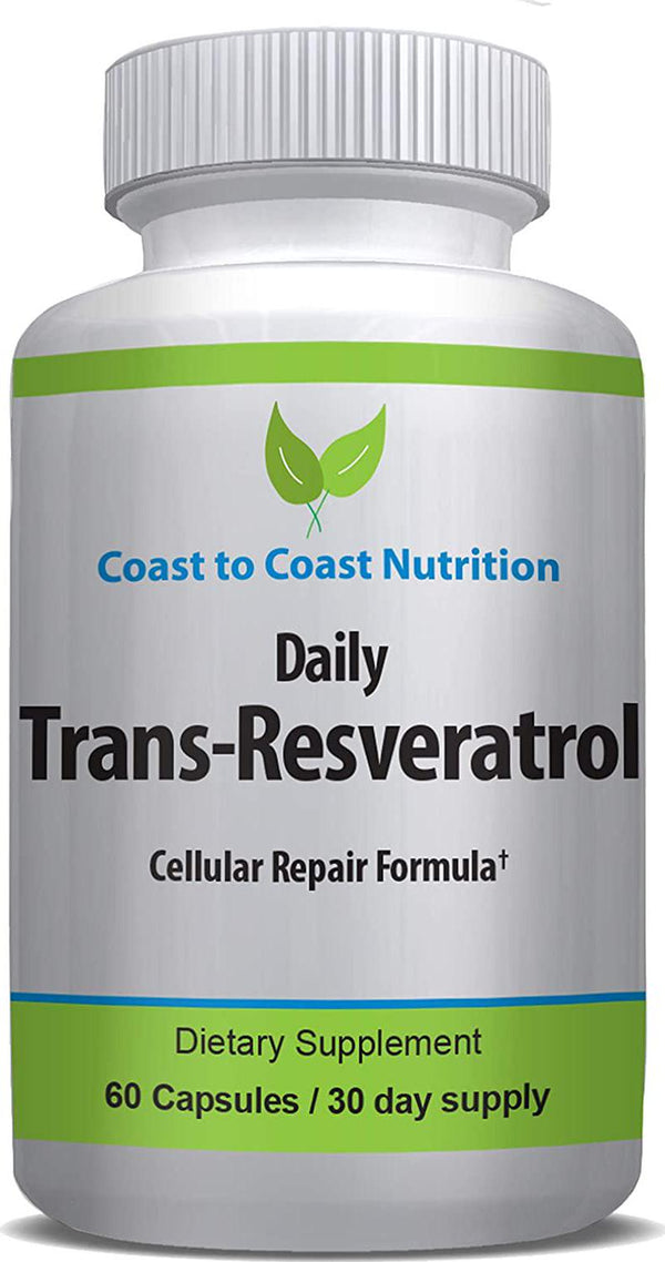 Trans Resveratrol Supplement 600 mg – Organic Anti-Aging Capsules for Cardiovascular Health, Immunity Support, Circulation, Energy | Natural Antioxidant and Anti-inflammatory | 60 Capsules