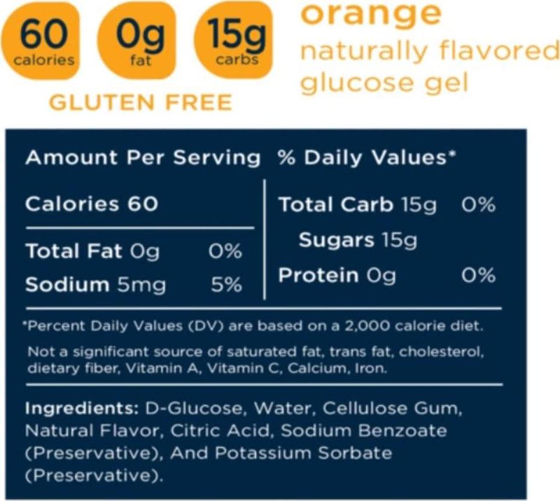 Transcend 15g Orange Glucose Gels in 3-Packs (2)