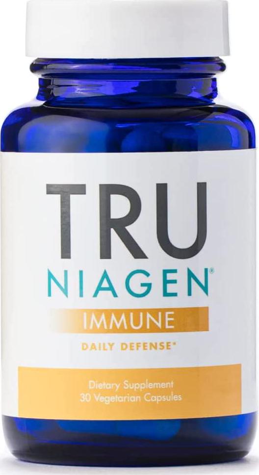Tru Niagen Immune Support Supplement - Daily Defense - Vitamin C from Fermentation, Vegan Vitamin D3 2000 IU, Zinc, Plus Theracurmin (Curcumin) + Multi Award-Winning Niagen NAD Booster 150mg 30 Count
