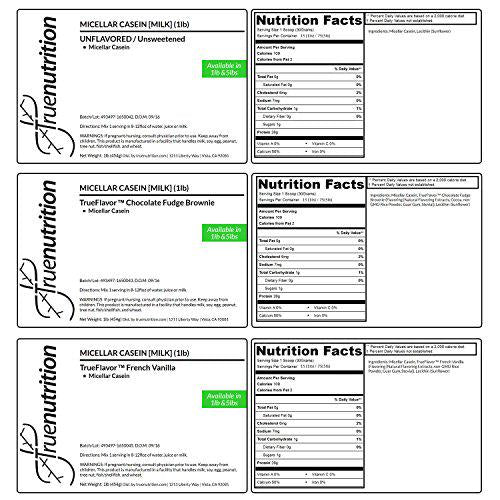 True Nutrition Micellar Casein Protein | 3rd Party Tested | Made in The USA (Chocolate 5 lb.)