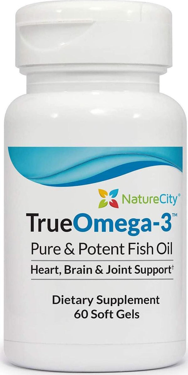 True-Omega-3 1300mg Burpless Fish Oil Supplement 468mg EPA 350mg DHA
