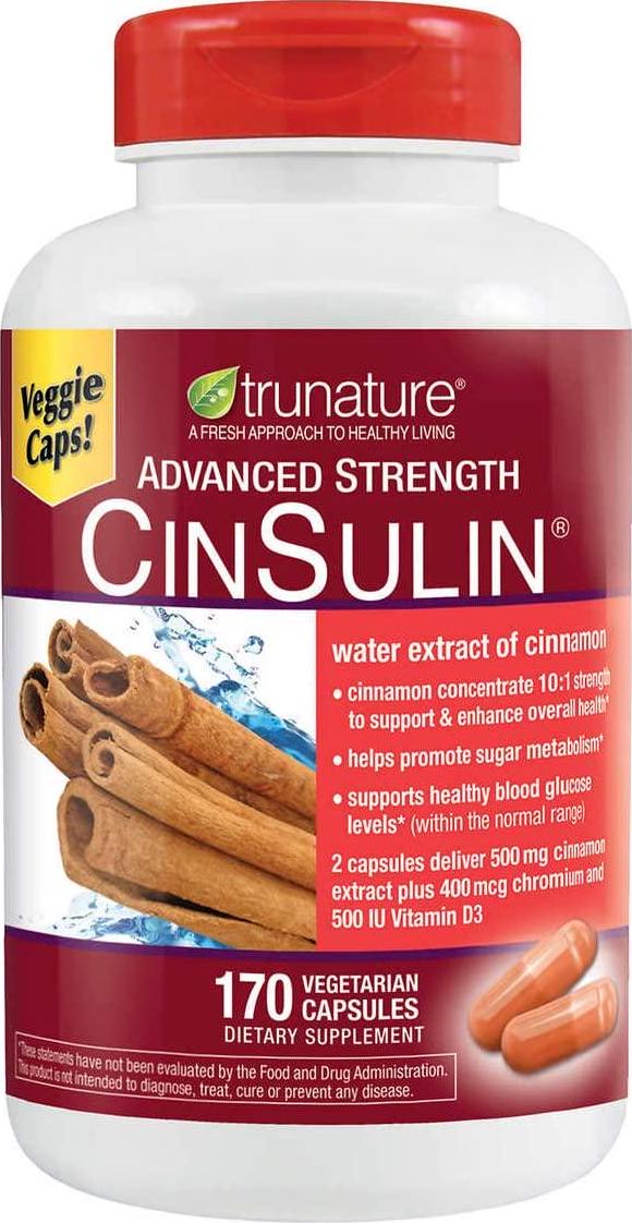 Trunature Advanced Strength Cinsulin 170 Capsules