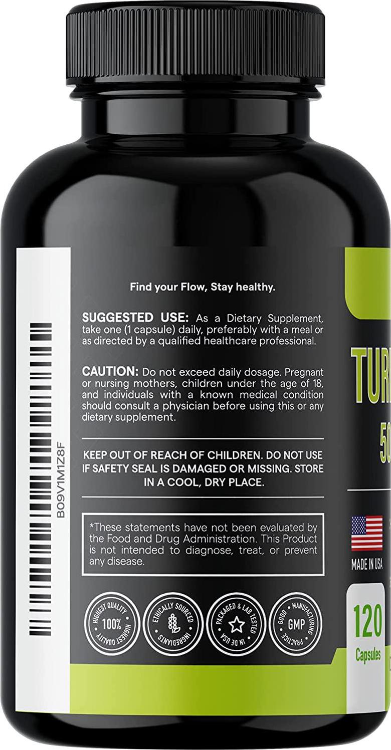 Turkesterone Supplement 500mg, 4 Month Supply (Ajuga Turkestanica Extract) Similar to Ecdysterone for Testosterone Support - Promotes Strength, Endurance, Muscle Growth - Max Purity Extract -USA