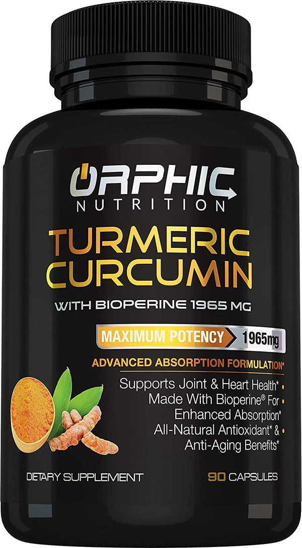 Turmeric Curcumin with Bioperine - Most Powerful on The Market* - 1965MG of Turmeric - 90 Capsules
