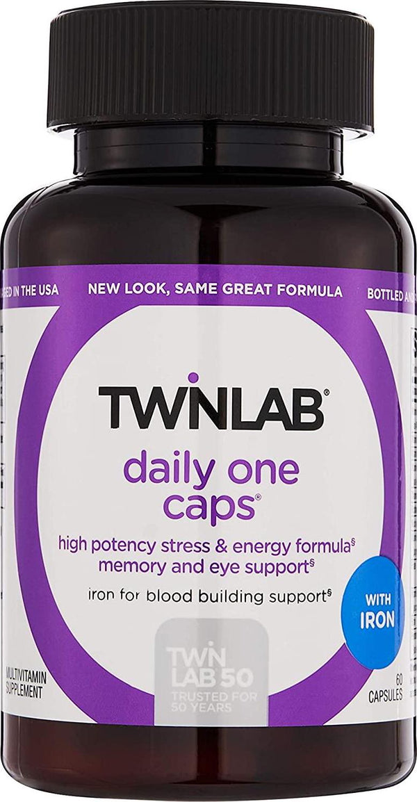 Twin Lab Daily One Capsules with Iron with Floraglo, 60 Capsules