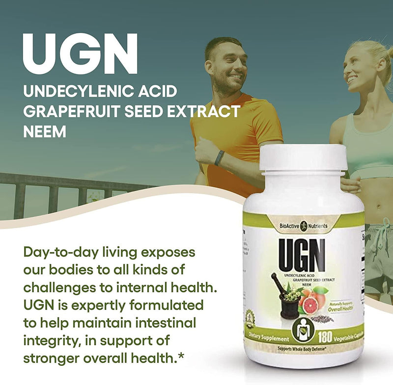 UGN - Undecylenic Acid | Grapefruit Seed Extract | Neem 90 Vegetable Capsules