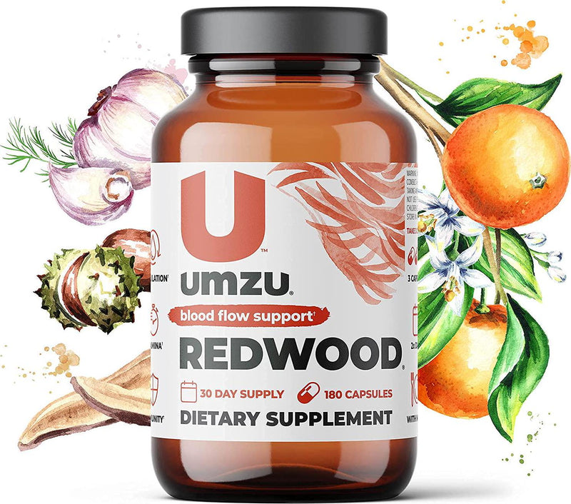 UMZU Redwood, Nitric Oxide Booster Capsules - 30 Day Supply - N.O. Supplement for Circulatory Support