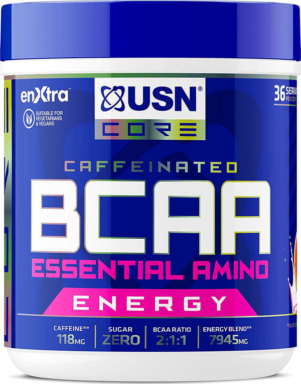 USN Bcaa Power Punch Pls Energy, Amino Acid Energy Blend With Caffeine and Taurine, Watermelon, 400 g