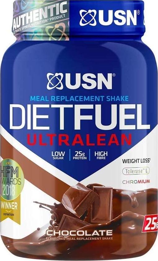 USN Diet Fuel Chocolate UltraLean 1 kg, Diet Protein Powders, Weight Control and Meal Replacement Shake Powder