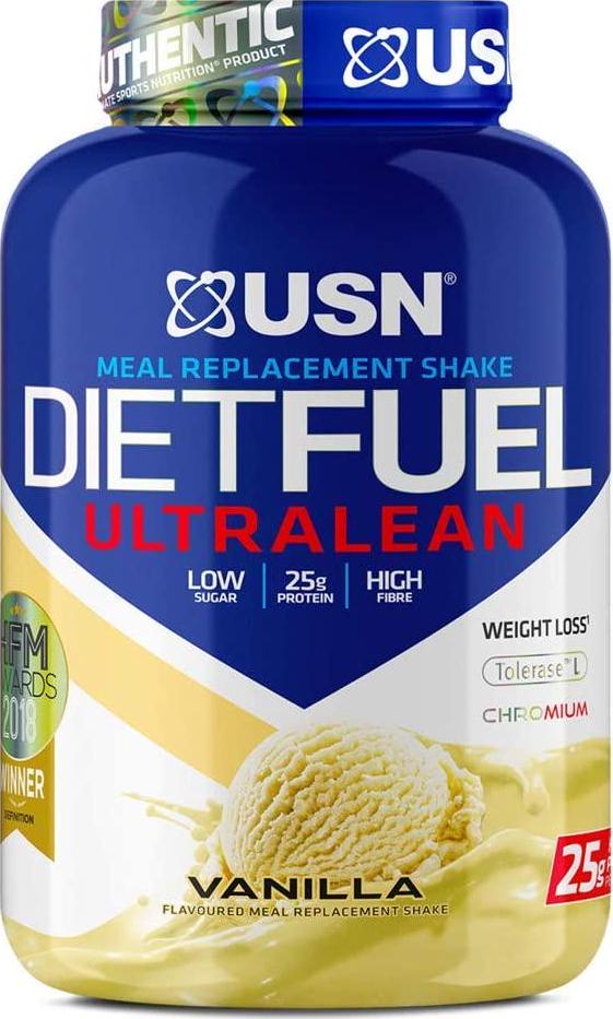 USN Diet Fuel Vanilla UltraLean 1 kg, Diet Protein Powders, Weight Control and Meal Replacement Shake Powder