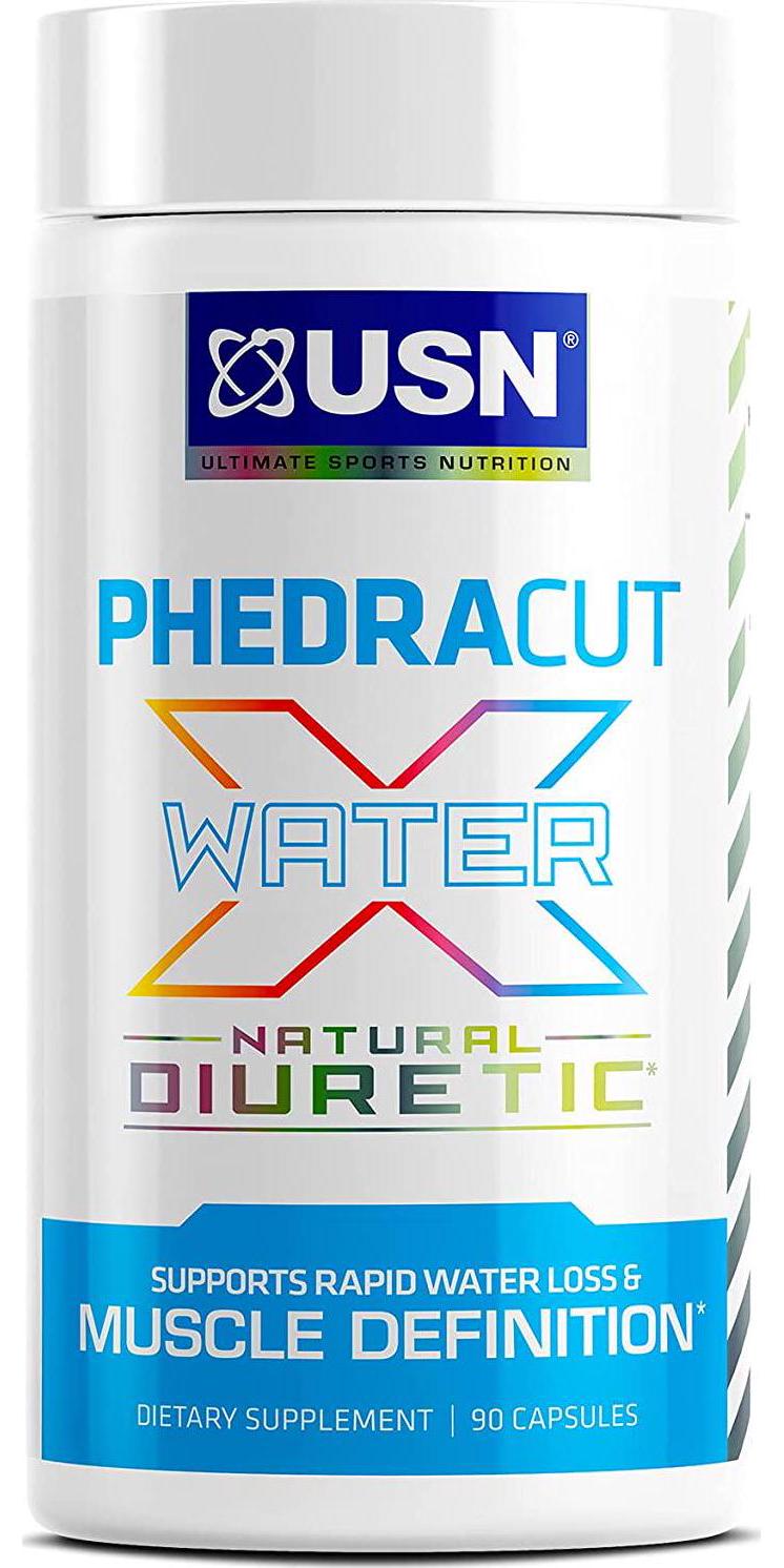 USN Phedracut Water X, Natural Diuretic Water Pills, for Water Retention Relief, Weight Loss Support, with Vitamin B-6 Potassium Dandelion Root, 90 Capsules, White (Model: F1WTR0002090)