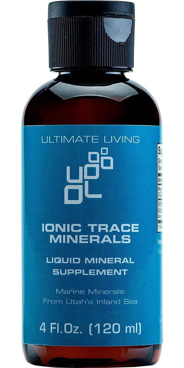 Ultimate Living - Ionic Trace Minerals - Great Salt Lake Concentrate - Supports Healthy pH Levels - 100% Natural + Vegan - 4 Fl. Oz