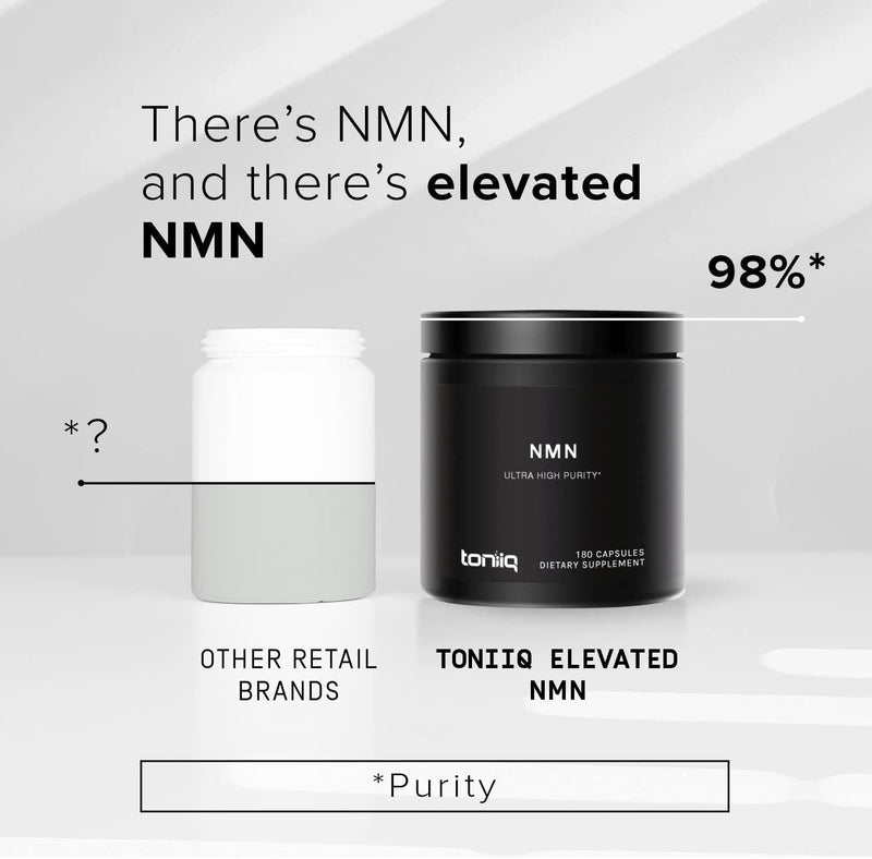 Ultra High Purity Stabilized NMN Capsules - 99.7% Highly Purified for Increased Bioavailability - 300mg - Naturally Boost NAD+ Levels - 180 Capsules NMN Nicotinamide Mononucleotide Supplement