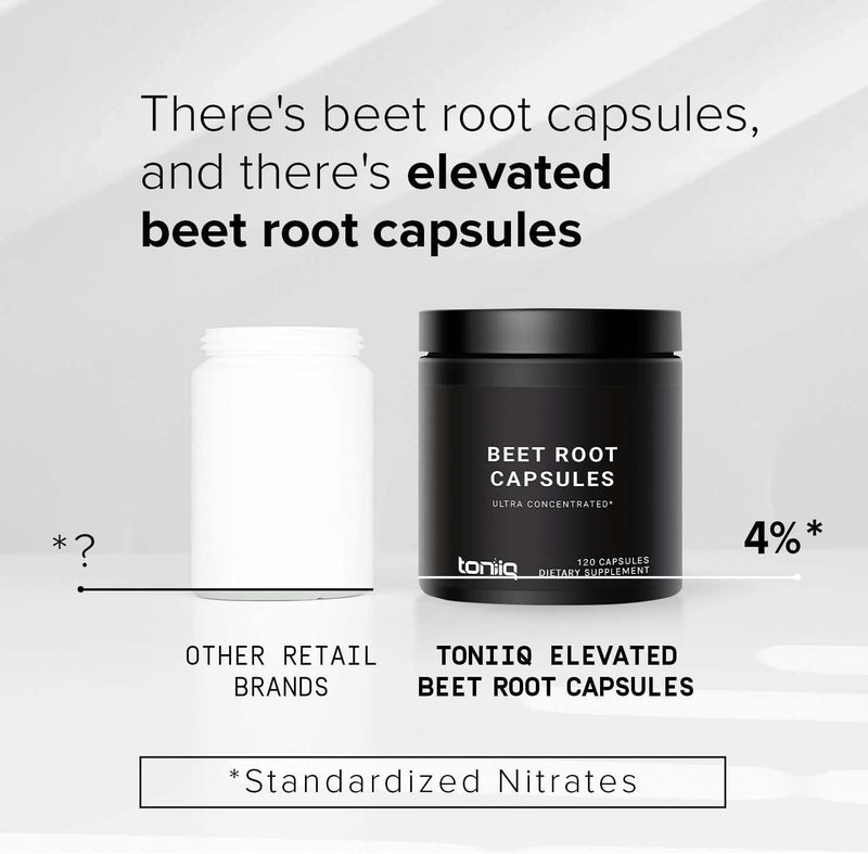 Ultra High Strength Beet Root Capsules - 4% Nitrates - 1400mg - The Strongest The Strongest Nitric Oxide Booster Available Available - 120 Caps