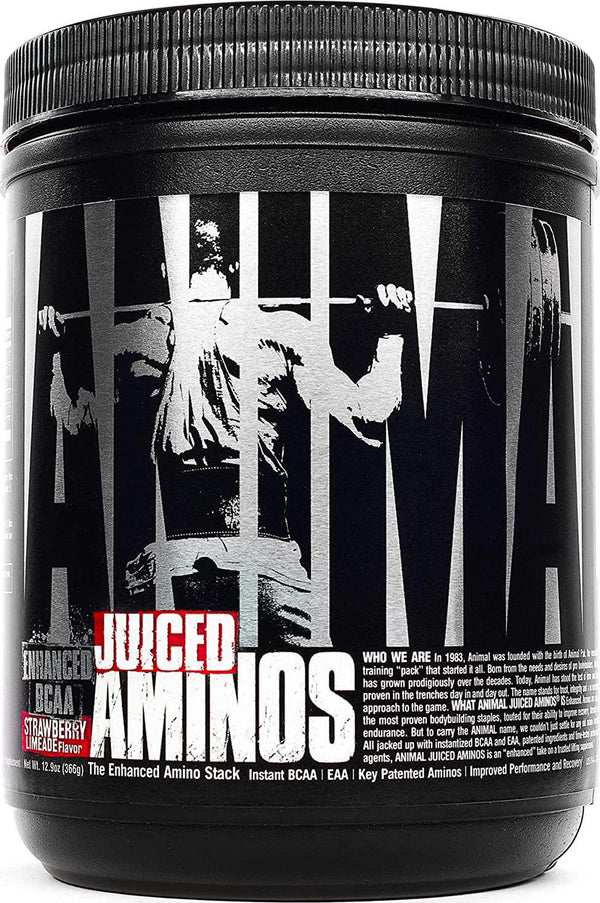 Universal Nutrition Animal Juiced Aminos Enhanced BCAA and EAA Instantized Amino Acid Supplement, Strawberry Limeade, 30 Count